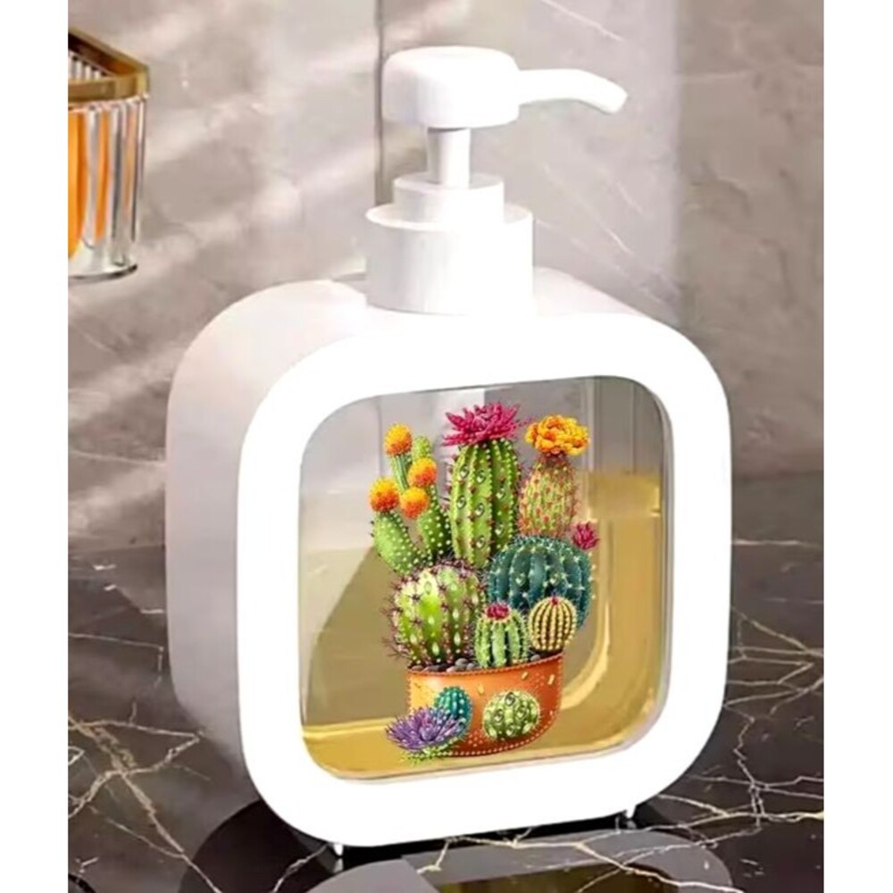 Cactus Liquid Soap Dispenser Succulents in Pot Design Plastic Bath Kitchen NEW